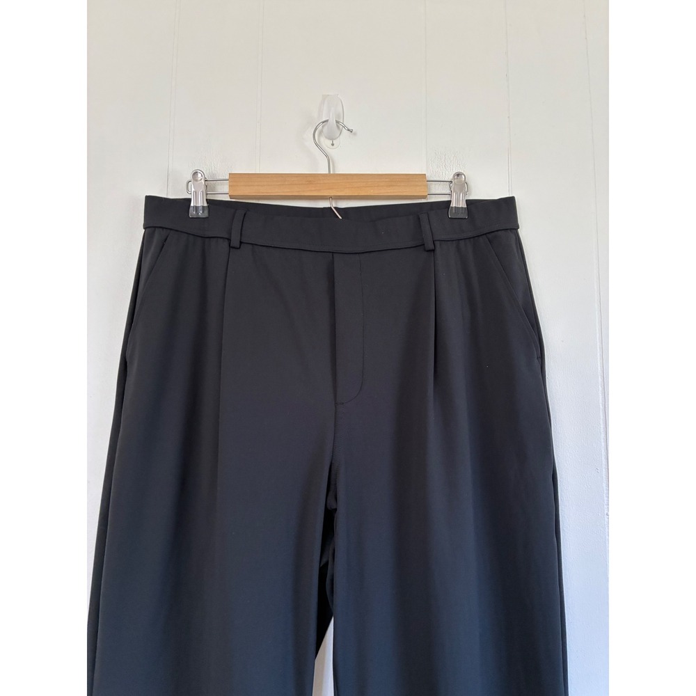 Halara Black High Waisted Wide Leg Pleated Trousers Business Casual Pants XL 34W - Picture 4 of 8